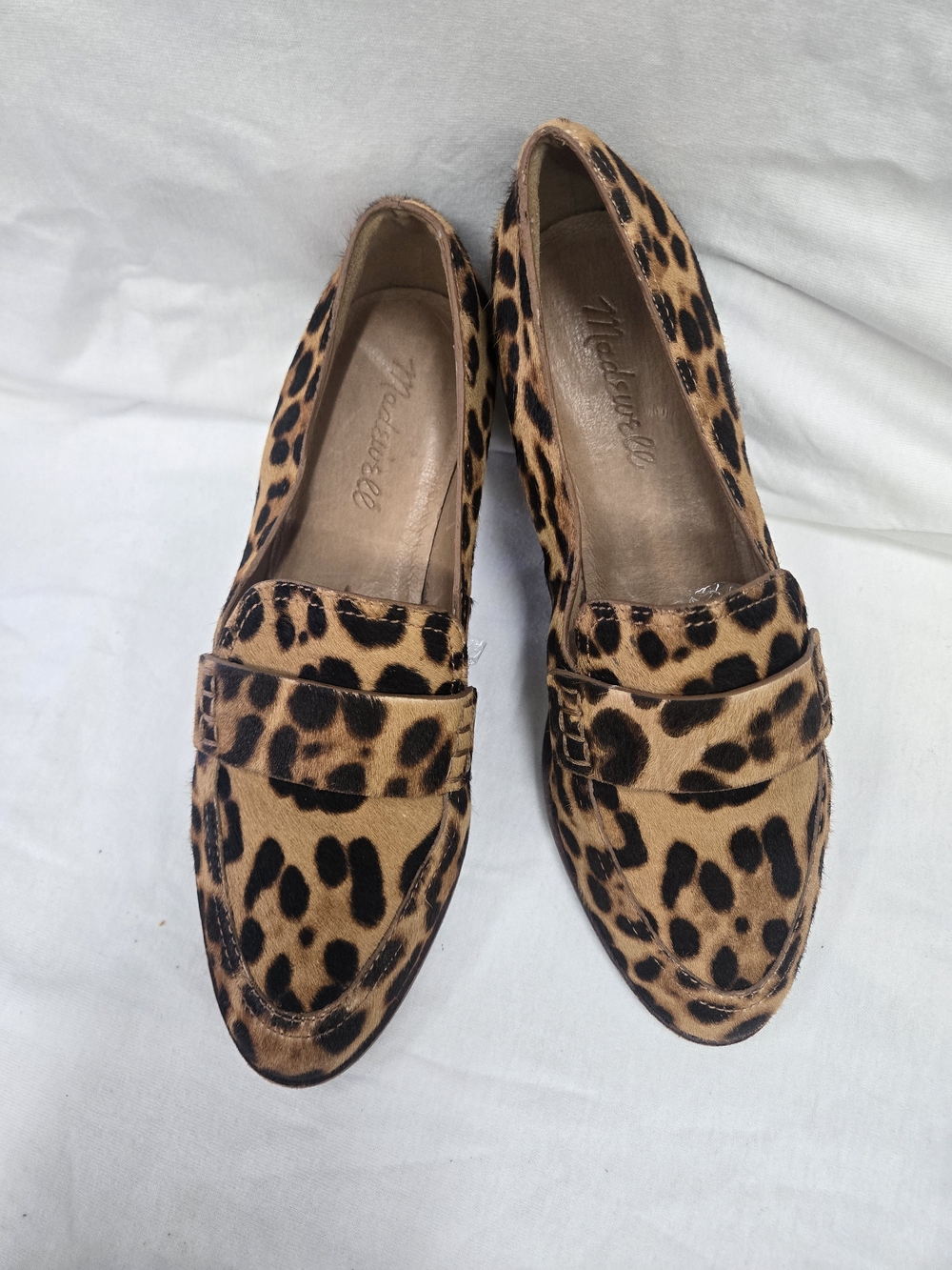 Madewell Leopard Print Penny Loafers in Brown